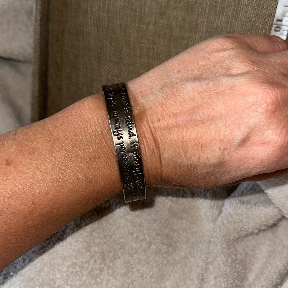 Plunder Silver Inspirational Bracelet